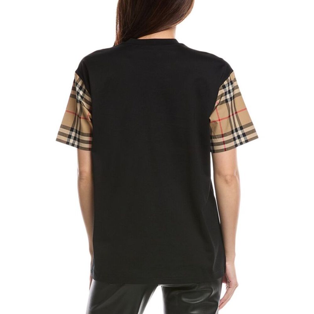 Burberry Womens  Vintage Check T-Shirt, Black - Picture 2 of 3